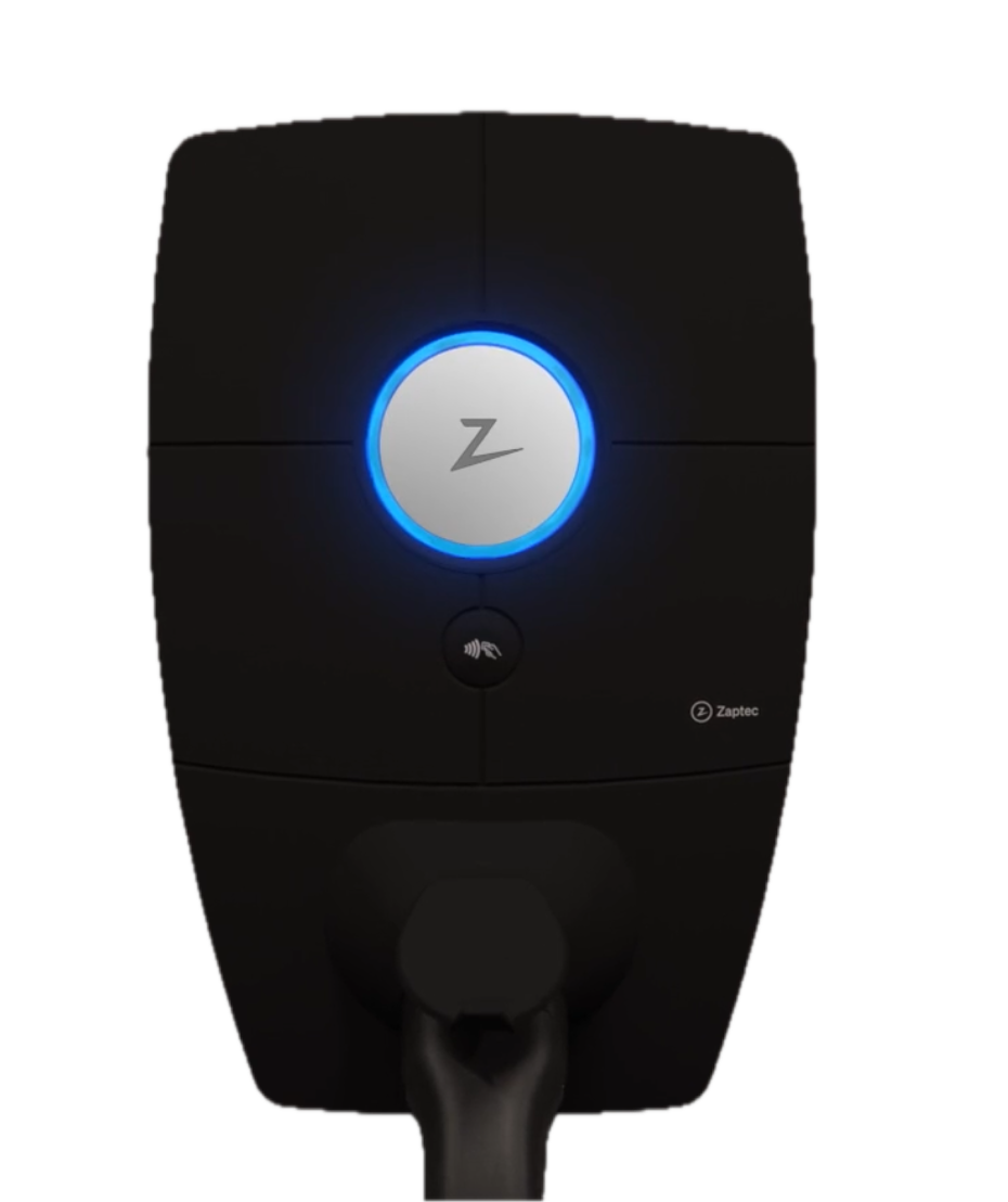 Zaptec Pro met blauwe LED-ring